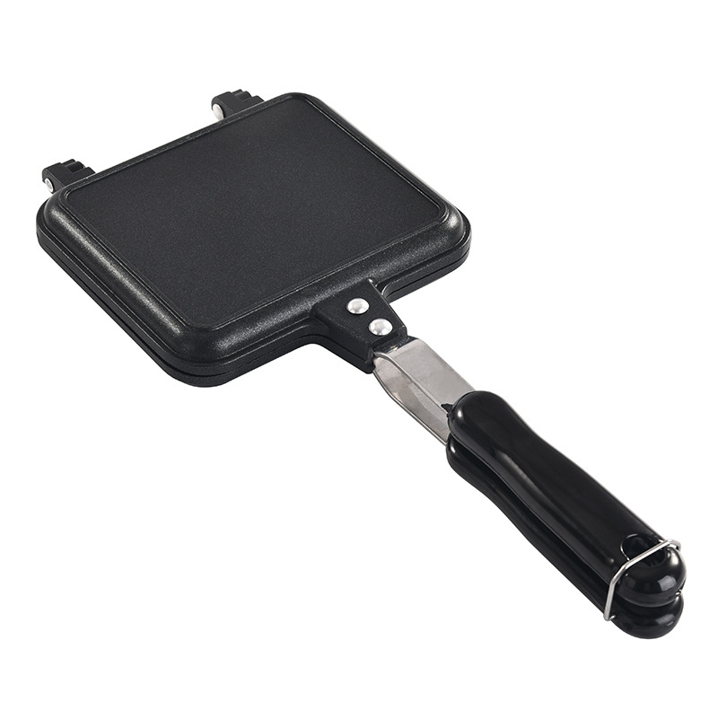 Тава за печене на сандвичи с незалепващо покритие, тава за препечен хляб с двустранен тиган, домашен газов незалепващ тиган на едро