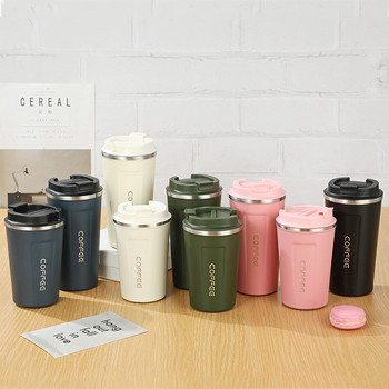 Διασυνοριακό φλιτζάνι καφέ από ανοξείδωτο ατσάλι 304 με διπλό κενό και καπάκι άμεσης κατανάλωσης. Το φλιτζάνι καφέ αυτοκινήτου μπορεί να παραγγελθεί για εκτύπωση λογότυπου.