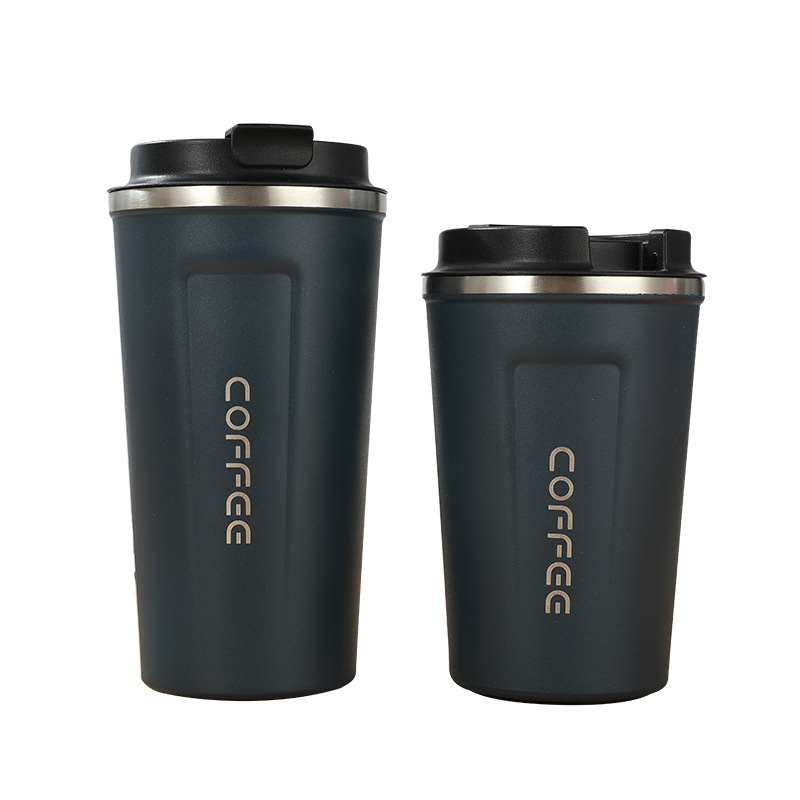 Трансгранична чаша за кафе от неръждаема стомана 304 с двоен вакуумен капак за директно пиене, чаша за кафе в кола, може да се поръча за отпечатване на лого