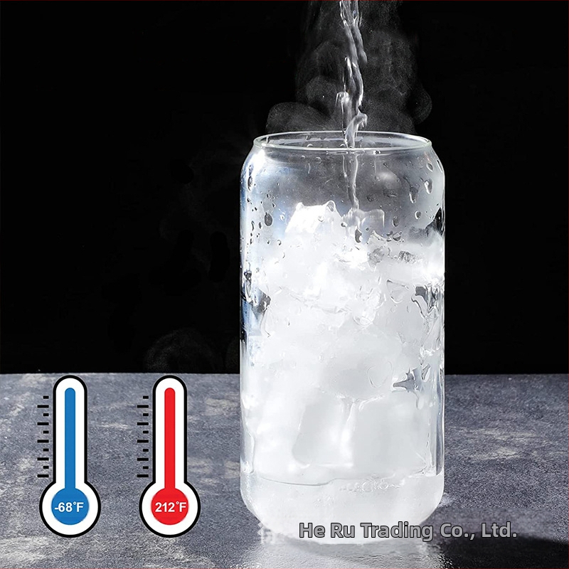 Трансграничен горещо продаван буркан от високо боросиликатно стъкло, сок, кафе, мляко, сламка с капак, 16oz, комплект чаша за кола