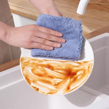 Πανί κουζίνας χωρίς λάδι, πανί πλυσίματος πιάτων, πετσέτα καθαρισμού οικιακής χρήσης, πολλαπλών χρήσεων, παχύρρευστο, μαλακό, διπλής όψης, απορροφητικό τραπέζι