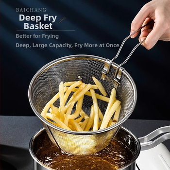 304 roostevabast terasest fritüür, majapidamises kasutatav väike praetud vardas pott filtriga induktsioonpliidiga, mini kütusesäästlik sügav pott, uus hulgimüük