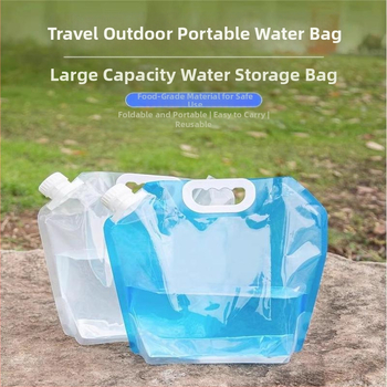 Nešiojamas sulankstomas vandens krepšys su čiaupu kempingui, plastikinis, nešiojamas, didelės talpos kibiras, vandens laikymas kelionėms