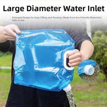 Nešiojamas sulankstomas vandens krepšys su čiaupu kempingui, plastikinis, nešiojamas, didelės talpos kibiras, vandens laikymas kelionėms