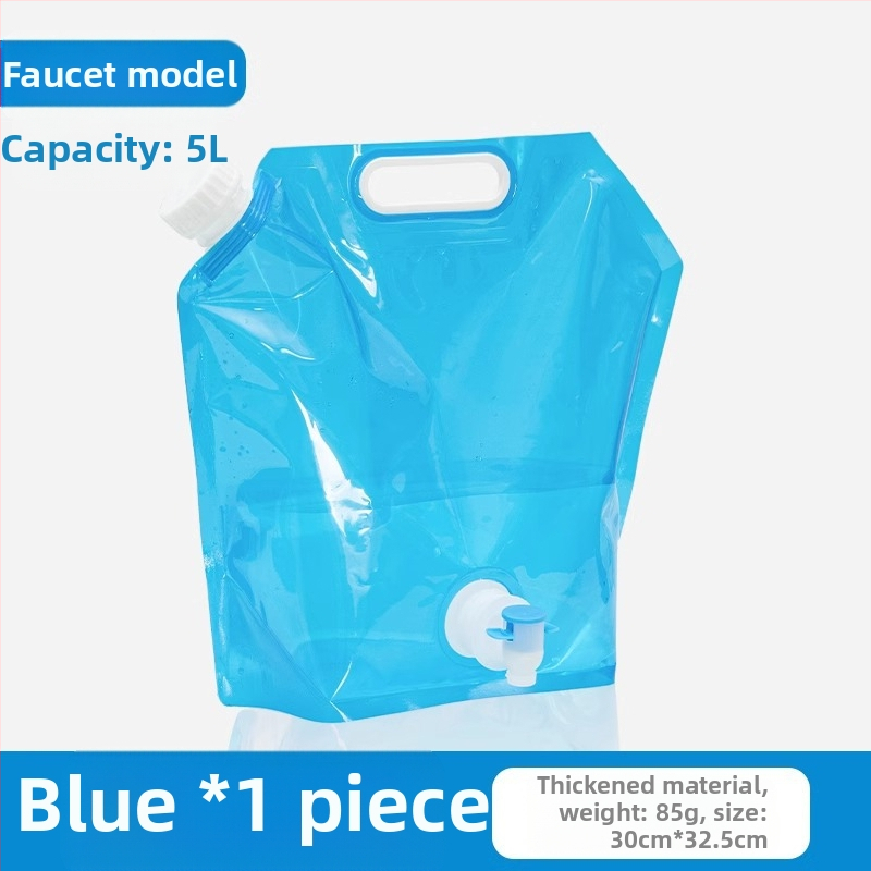 Nešiojamas sulankstomas vandens krepšys su čiaupu kempingui, plastikinis, nešiojamas, didelės talpos kibiras, vandens laikymas kelionėms
