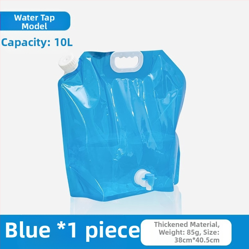 Nešiojamas sulankstomas vandens krepšys su čiaupu kempingui, plastikinis, nešiojamas, didelės talpos kibiras, vandens laikymas kelionėms