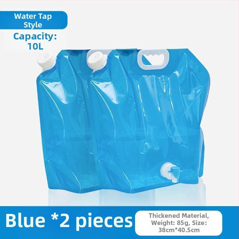 Nešiojamas sulankstomas vandens krepšys su čiaupu kempingui, plastikinis, nešiojamas, didelės talpos kibiras, vandens laikymas kelionėms