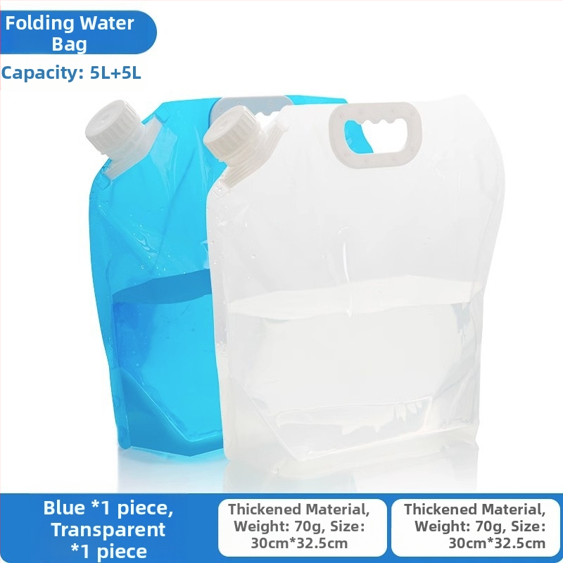 Nešiojamas sulankstomas vandens krepšys su čiaupu kempingui, plastikinis, nešiojamas, didelės talpos kibiras, vandens laikymas kelionėms