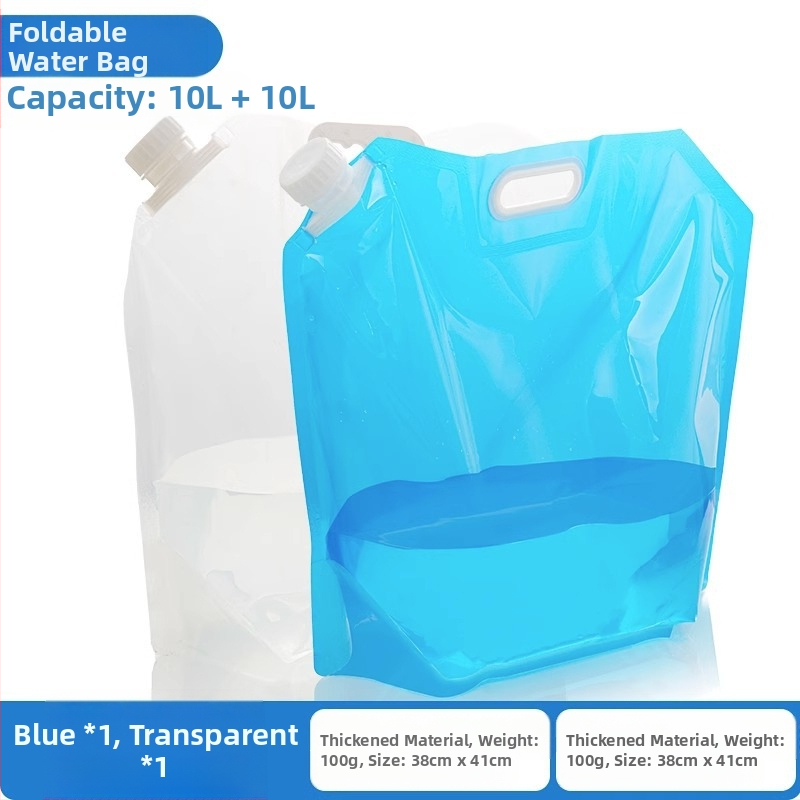 Nešiojamas sulankstomas vandens krepšys su čiaupu kempingui, plastikinis, nešiojamas, didelės talpos kibiras, vandens laikymas kelionėms