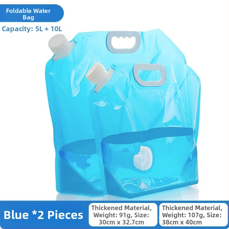 Nešiojamas sulankstomas vandens krepšys su čiaupu kempingui, plastikinis, nešiojamas, didelės talpos kibiras, vandens laikymas kelionėms