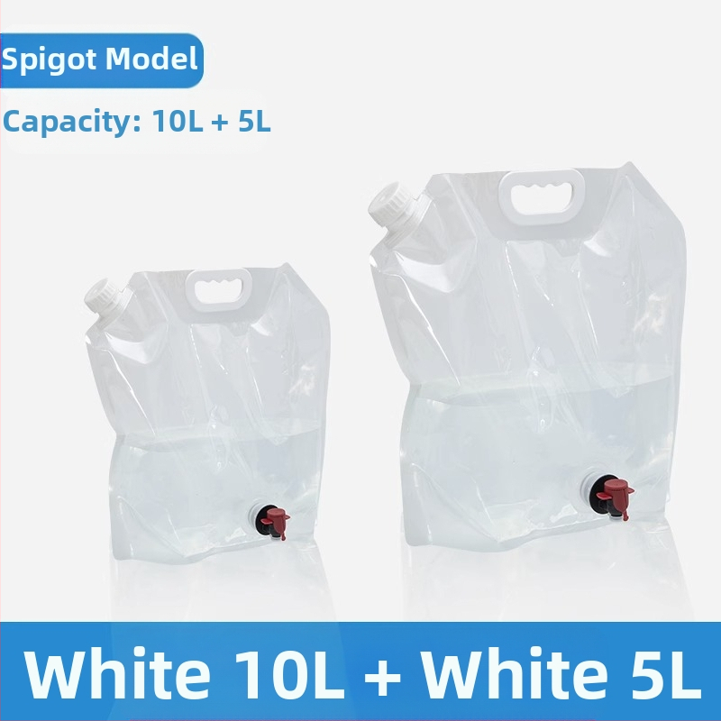 Nešiojamas sulankstomas vandens krepšys su čiaupu kempingui, plastikinis, nešiojamas, didelės talpos kibiras, vandens laikymas kelionėms