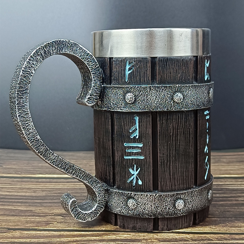 Vaigust roostevabast terasest tünnikujuline õlletopsi mutrivõti bambusest tünnikujuline kruus suure mahutavusega baaritops