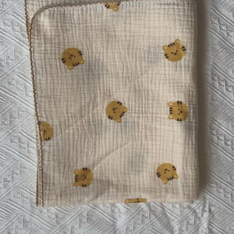 Ins Južna Koreja 2021 Proljeće Nova dječja deka s punim printom medvjeda s dvostrukom gazom, koja drži deku, tanka deka