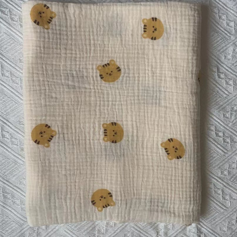 Ins Južna Koreja 2021 Proljeće Nova dječja deka s punim printom medvjeda s dvostrukom gazom, koja drži deku, tanka deka