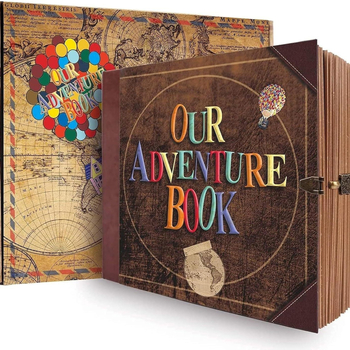 MŪSŲ Nuotykių „pasidaryk pats“ nuotraukų albumas „Amazon“ sprogimai Skraidantis namas Balionų namas Iš kraftpopieriaus Rankų darbo pavadėlis