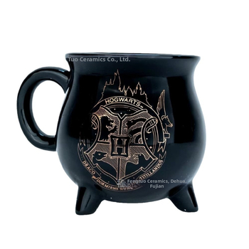 Piiriülene keraamiline nõia kohvitass kummitusfestivali nõiakruus keraamiline halloweeni kruus musta nõia kruus