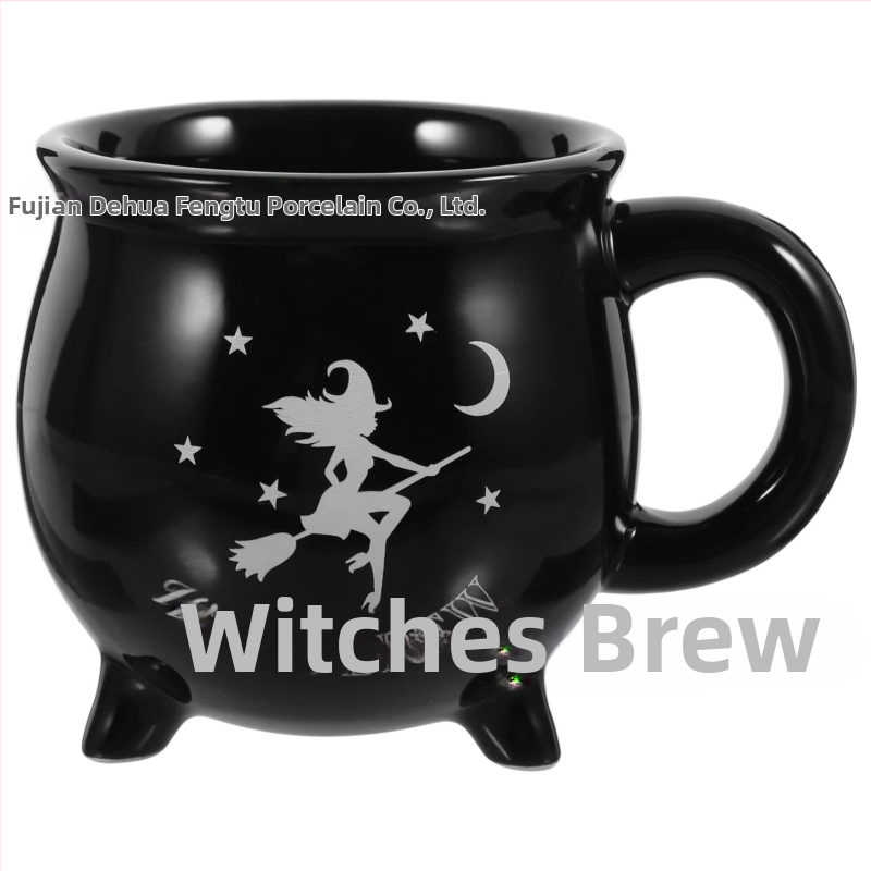 Керамична чаша за кафе с вещици от трансгранична керамика