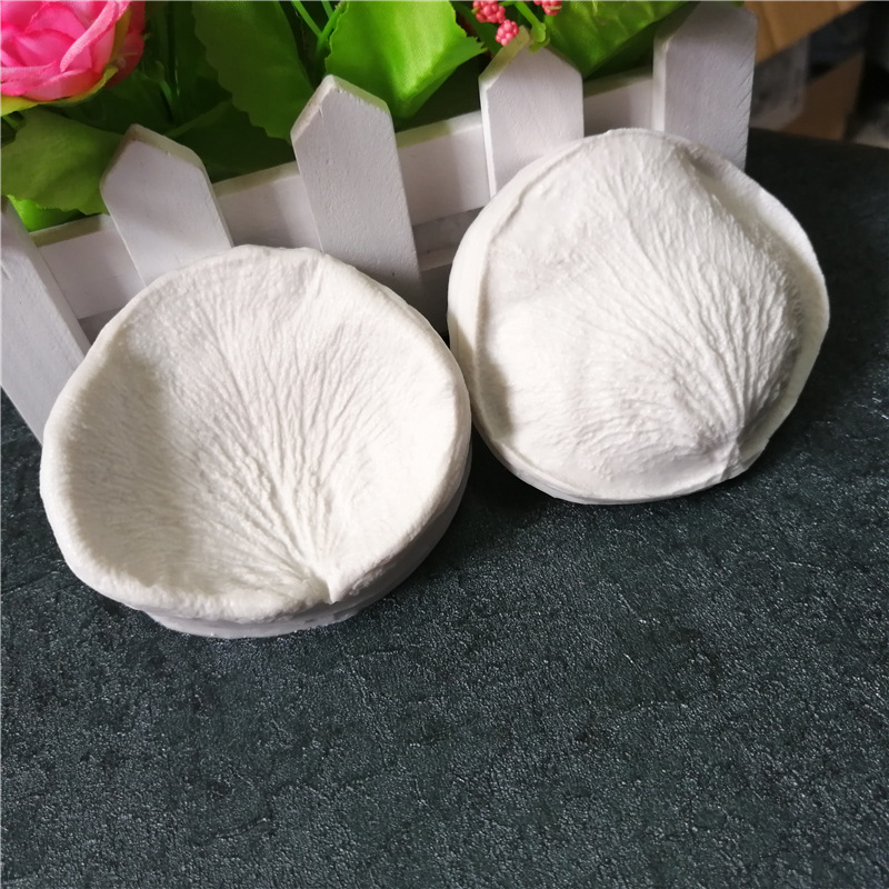 Új sütőeszközök szimulációja virág nagy rózsaszirmok kétoldalas textúra nyomóforma fondant szilikon forma