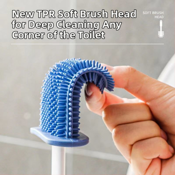 Σετ βούρτσας τουαλέτας οικιακής χρήσης βούρτσα χωρίς γωνίες σιλικόνης αποθήκευση χωρίς τρύπημα καθαρισμός πολυλειτουργική οικιακή χρήση Hongzhi