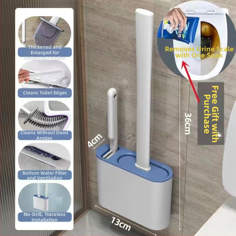 WC-kefe készlet háztartási kefe holtszög nélkül szilikon tárolás ütésmentes tisztítás multifunkcionális háztartási Hongzhi