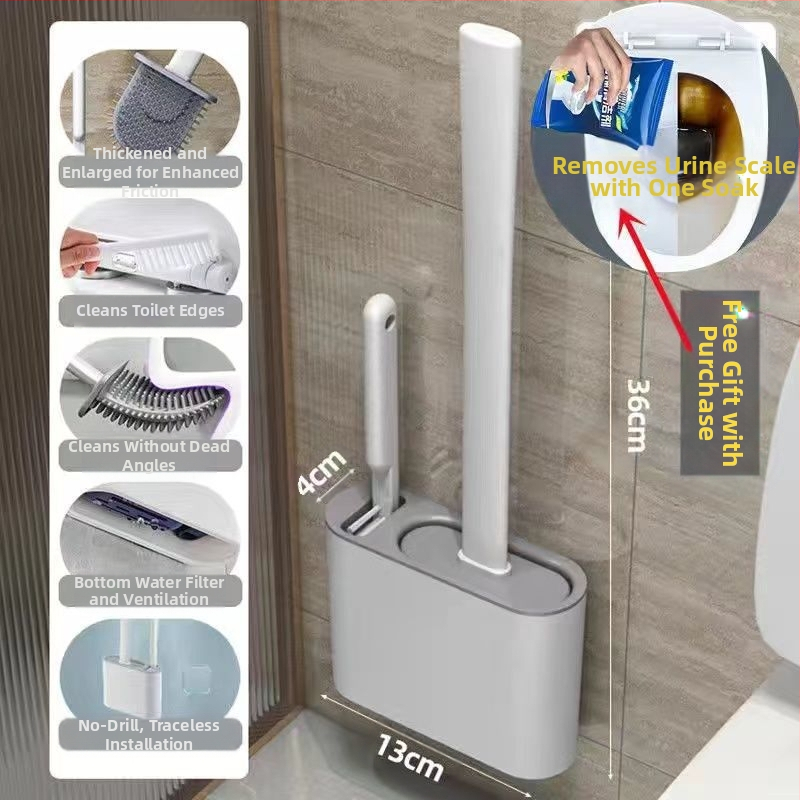 WC-kefe készlet háztartási kefe holtszög nélkül szilikon tárolás ütésmentes tisztítás multifunkcionális háztartási Hongzhi