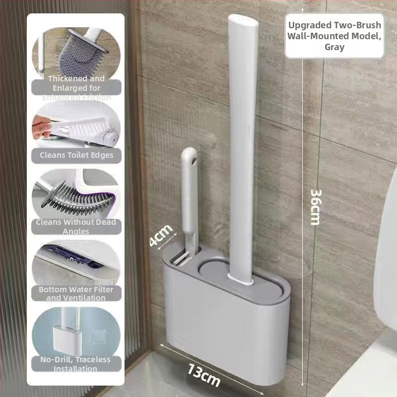 WC-kefe készlet háztartási kefe holtszög nélkül szilikon tárolás ütésmentes tisztítás multifunkcionális háztartási Hongzhi