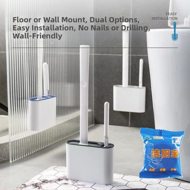 WC-kefe készlet háztartási kefe holtszög nélkül szilikon tárolás ütésmentes tisztítás multifunkcionális háztartási Hongzhi