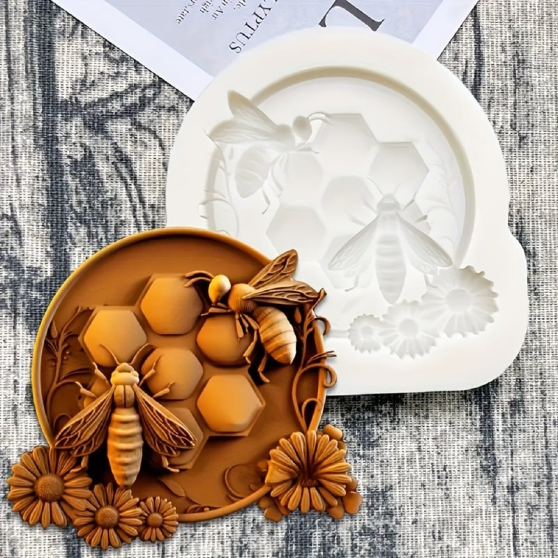 Silikonski kalup za pečenje u obliku saća, ukras u obliku pčele, čokolade, preokretnog šećera, DIY kalupa za pečenje, kuhinjskog pribora za pečenje