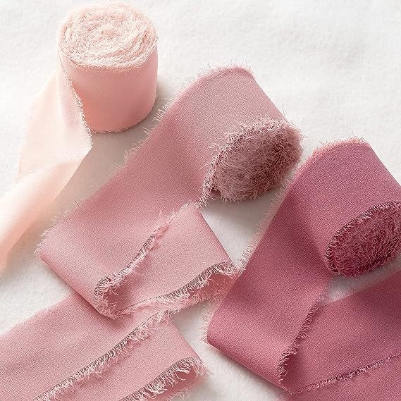 3 cm šifoonist käsitsi tutiga lint ilma narmasteta, pulmadeks mõeldud käsitsi valmistatud siidlint