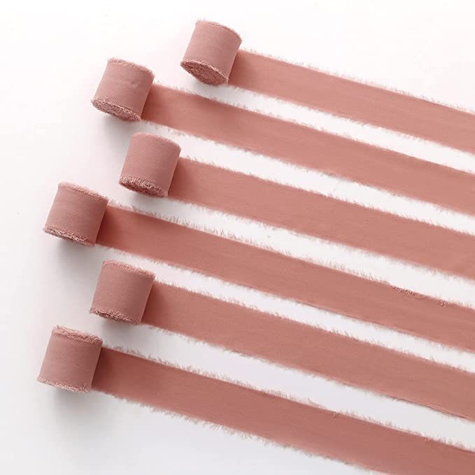 3 cm šifoonist käsitsi tutiga lint ilma narmasteta, pulmadeks mõeldud käsitsi valmistatud siidlint