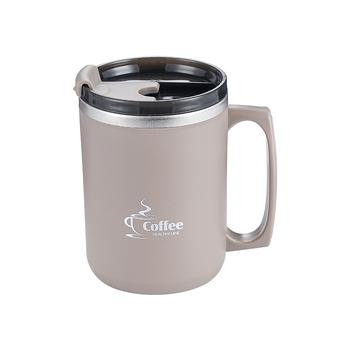 Κούπα 304 από ανοξείδωτο ατσάλι Κύπελλο καφέ κοιτώνα αντι-εγκαύματα θερμομόνωση φλιτζάνι γάλα ζευγάρι υπάλληλος γραφείου φλιτζάνι νερό με καπάκι