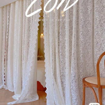 Rokoko prancūziško perlų nėrinių užuolaidos balta svetainė miegamasis siuvinėjimas permatoma balta užuolaida