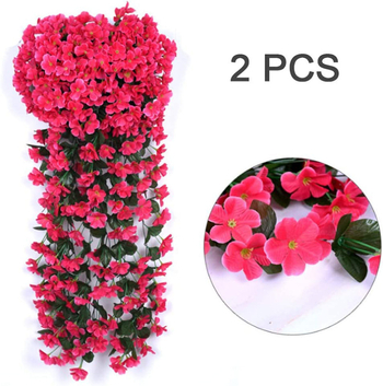 Piiriülene populaarne simuleeritud violetne seinale riputatav perepulma aia sisehoovi lillekaunistused luuderohuga rippuv korv vanik