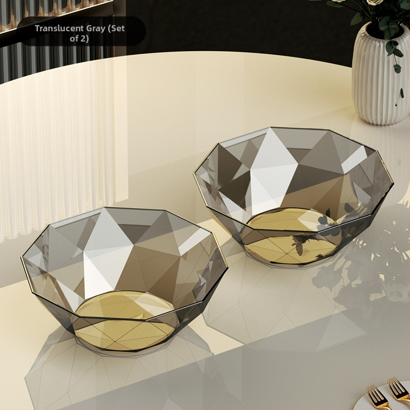 Gyümölcstál Nappali Háztartási Dohányzóasztal Gyümölcstányér 2024 Új Belépés Luxus High-end Snackek High-end Kristály Gyümölcstál Cukorka Tányér