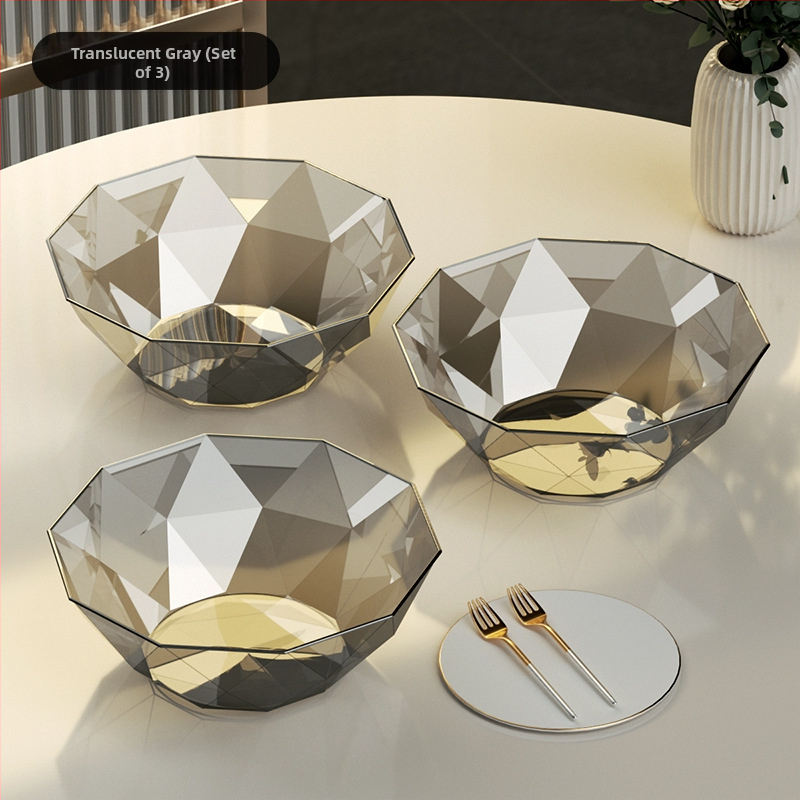 Gyümölcstál Nappali Háztartási Dohányzóasztal Gyümölcstányér 2024 Új Belépés Luxus High-end Snackek High-end Kristály Gyümölcstál Cukorka Tányér