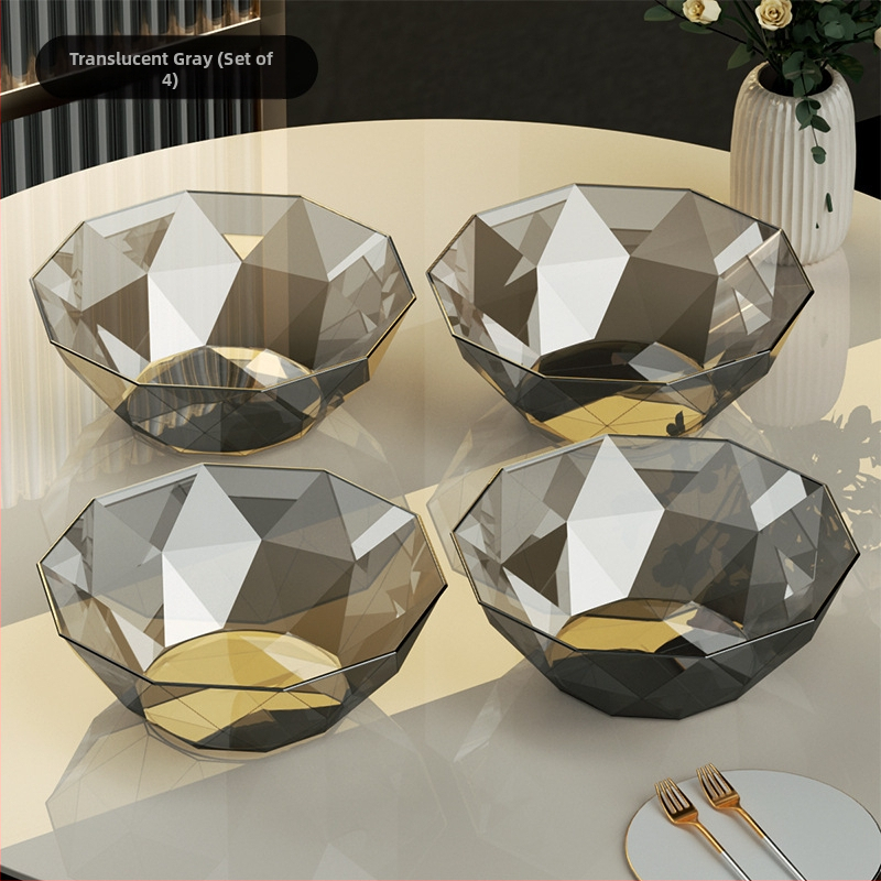 Gyümölcstál Nappali Háztartási Dohányzóasztal Gyümölcstányér 2024 Új Belépés Luxus High-end Snackek High-end Kristály Gyümölcstál Cukorka Tányér