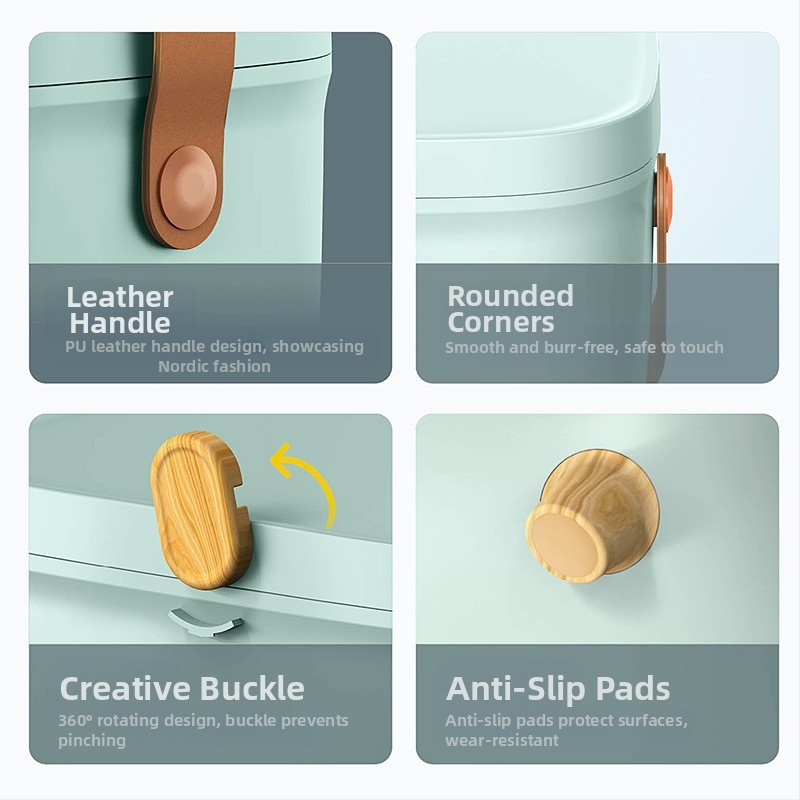 Кутия за лекарства за домакинство, овална кутия за лекарства, двуслойна многослойна кутия за първа помощ с голям капацитет