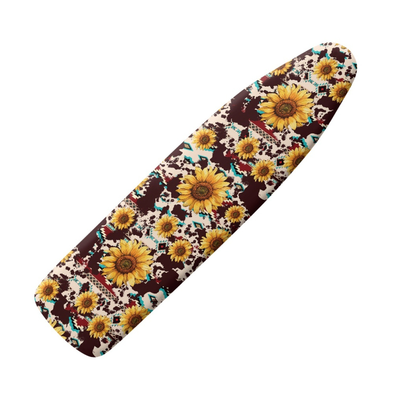 Väliskaubandus Amazoni suur kokkupandav stabiilne triikimislaud ilus päevalilletrüki muster triikimispadi tehase põlvkond