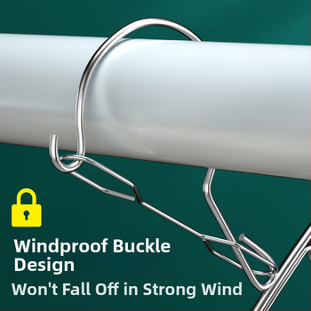 Κρεμάστρα ρούχων από ανοξείδωτο ατσάλι, πολλαπλά κλιπ για εσώρουχα, αντιανεμική βάση στεγνώματος για κάλτσες με κλιπ και αντιολισθητικό γάντζο