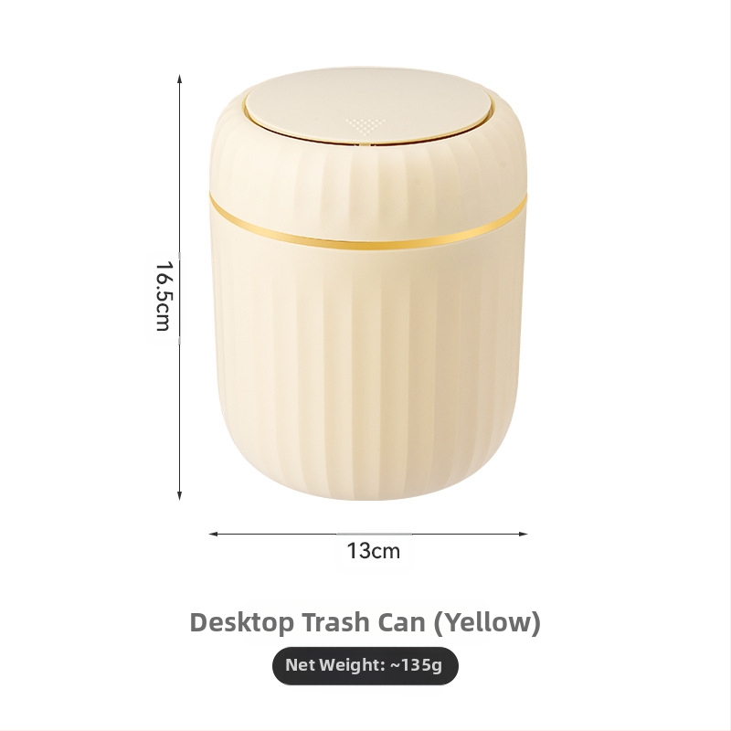 Kerge luksuslik lükandtüüpi lauaarvuti prügikast loominguline väike kohvilaud kontori elutoa kabinet kaanega prügikast