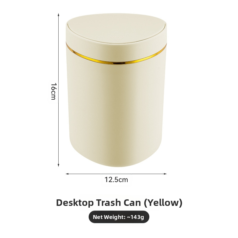 Kerge luksuslik lükandtüüpi lauaarvuti prügikast loominguline väike kohvilaud kontori elutoa kabinet kaanega prügikast