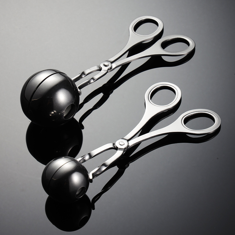 304 rozsdamentes acél húsgombóc csipesz szerszám nagy kis méretű húsgombóc feldolgozó konyha praktikus kreatív többfunkciós ollós csipesz