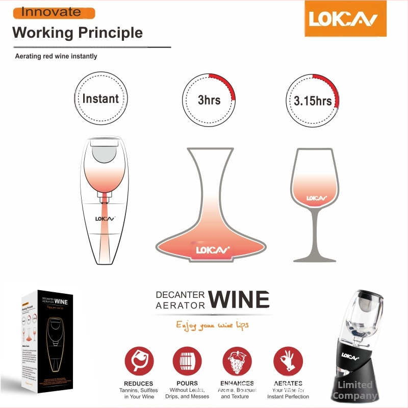 Червено вино, бързо магическо декантерче за събуждане, преносима кутия за подарък, филтърно декантерче, обърнато сепаратор за вино