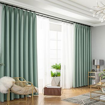 Luksuslik elutoa kardin, Euroopa stiilis lihtne moodne paks flanellist magamistoa varjund, luksuslik atmosfääriline aknaviimistlusega kardin