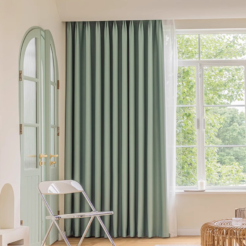 Luksuslik elutoa kardin, Euroopa stiilis lihtne moodne paks flanellist magamistoa varjund, luksuslik atmosfääriline aknaviimistlusega kardin