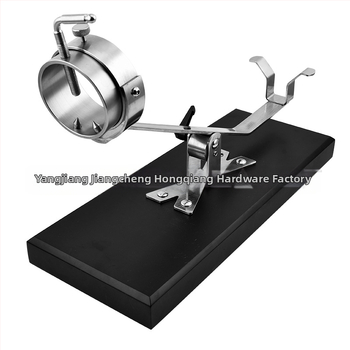 Ispaniško medžio masyvo dažai, kumpio stovas, visi nerūdijančio plieno 304 priedai, gali būti reguliuojami keliais kampais