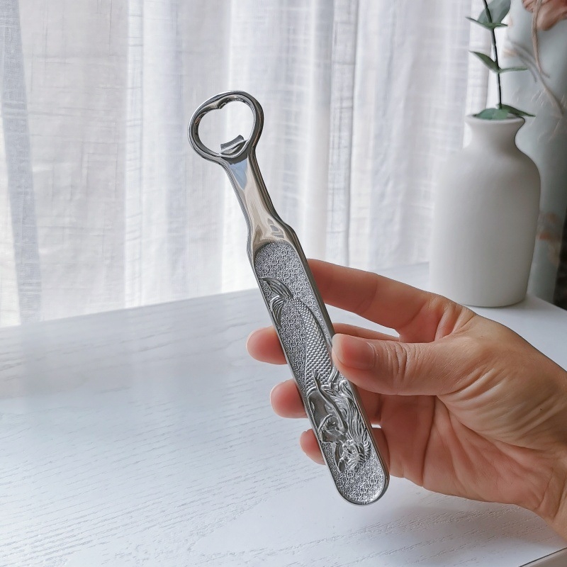 [undinė] Asmeninis ir kūrybingas 18/10 nerūdijančio plieno nešiojamas dangtelių atidarytuvas vyno atidarytuvas alaus butelių atidarytuvas