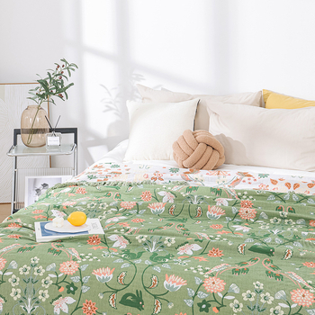 2024 m. nauja medvilninės marlės rankšluosčių antklodė, studentų sofa, biuro nakvynės antklodė, vasarinė vėsi antklodė, oro kondicionieriaus antklodė