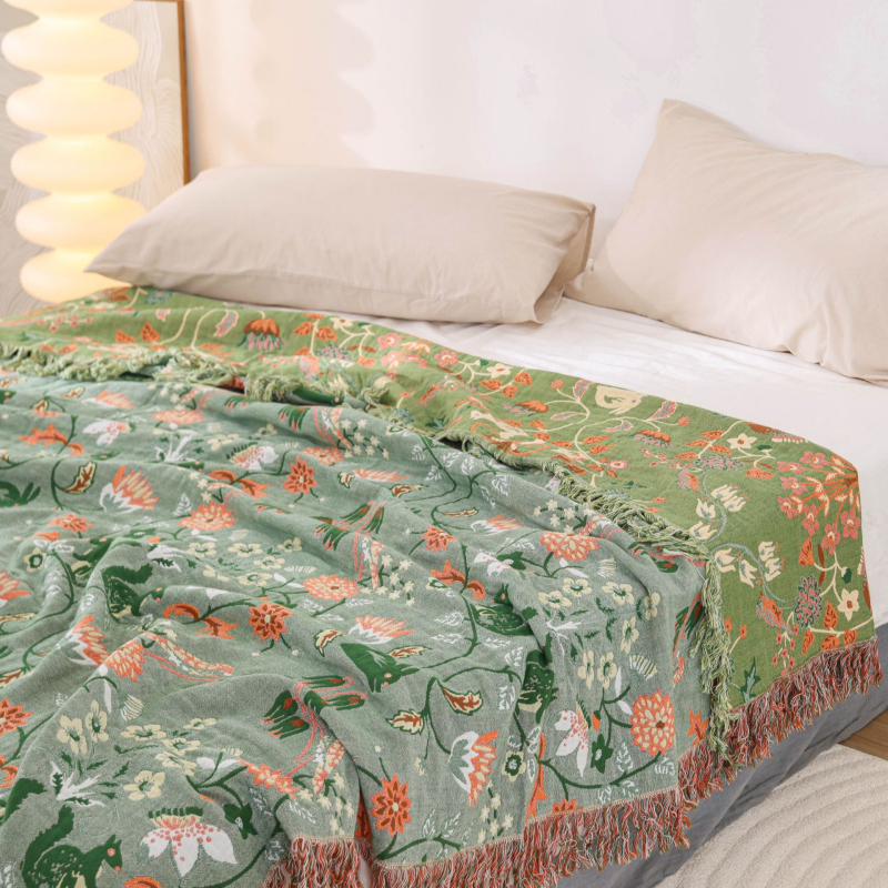 2024 m. nauja medvilninės marlės rankšluosčių antklodė, studentų sofa, biuro nakvynės antklodė, vasarinė vėsi antklodė, oro kondicionieriaus antklodė