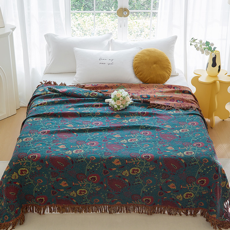 Medvilninis marlės daugiasluoksnis rankšluostis, skalbiamas skalbimo mašinoje, vasarinė sofa, biuro snaudulių užvalkalas, oro kondicionieriaus užvalkalas, buitinis sofos rankšluostis